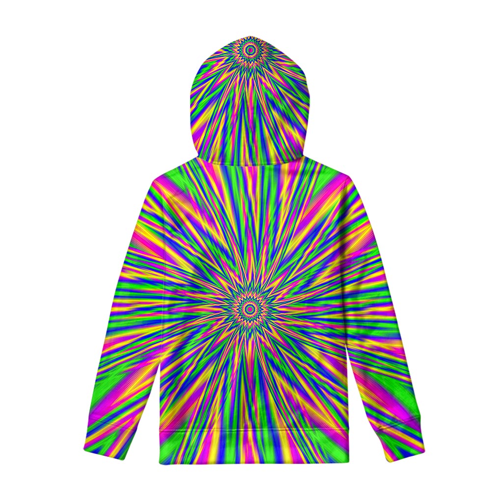 Vibrant Psychedelic Optical Illusion Pullover Hoodie
