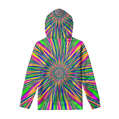 Vibrant Psychedelic Optical Illusion Pullover Hoodie