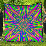 Vibrant Psychedelic Optical Illusion Quilt
