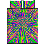 Vibrant Psychedelic Optical Illusion Quilt Bed Set
