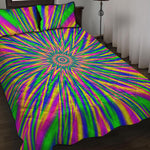 Vibrant Psychedelic Optical Illusion Quilt Bed Set