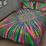 Vibrant Psychedelic Optical Illusion Quilt Bed Set