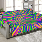 Vibrant Psychedelic Optical Illusion Sofa Protector