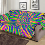 Vibrant Psychedelic Optical Illusion Sofa Protector