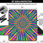 Vibrant Psychedelic Optical Illusion Sofa Protector