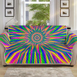 Vibrant Psychedelic Optical Illusion Sofa Protector