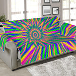 Vibrant Psychedelic Optical Illusion Sofa Protector