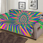 Vibrant Psychedelic Optical Illusion Sofa Protector