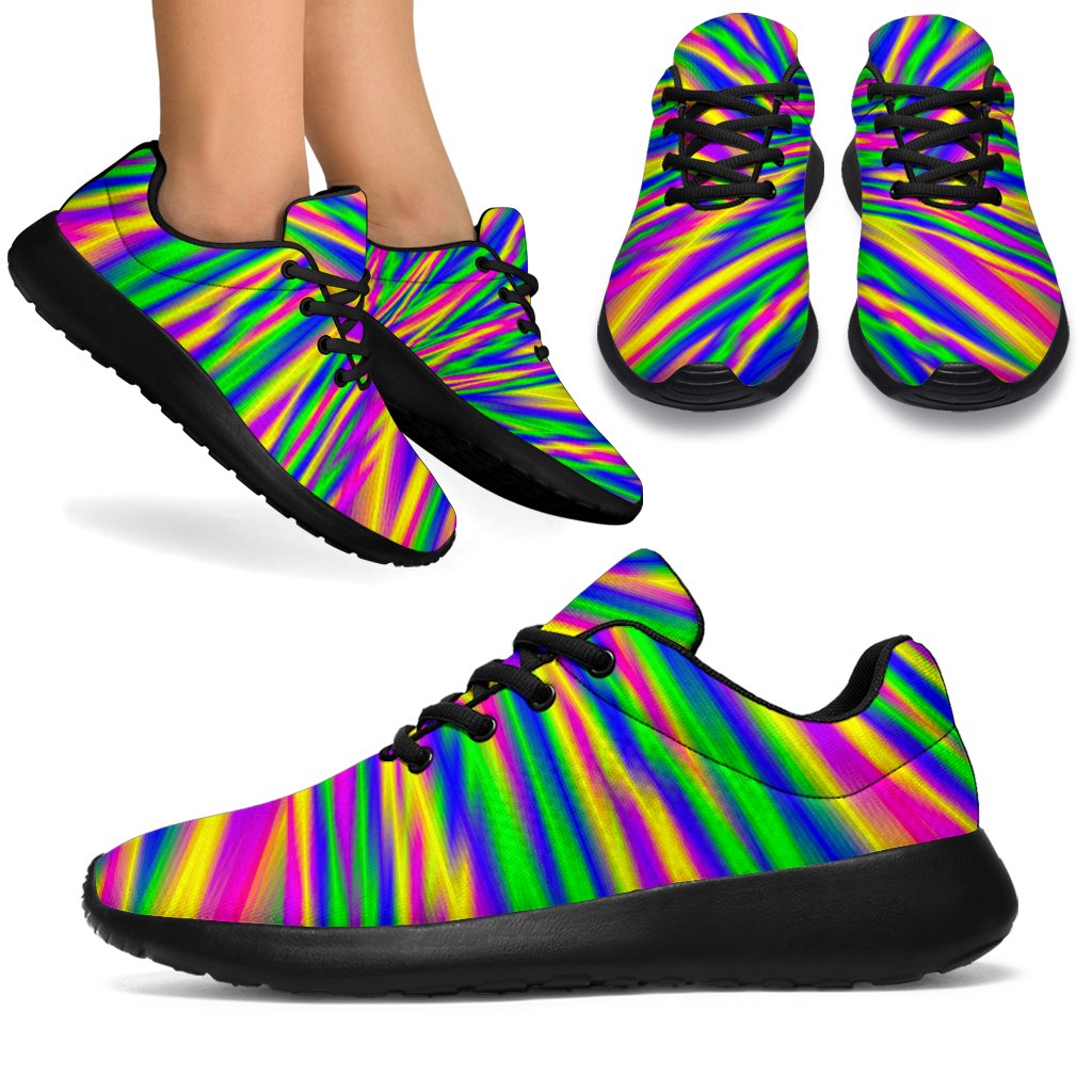 Vibrant Psychedelic Optical Illusion Sport Shoes GearFrost