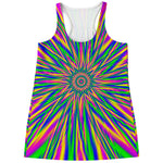 Vibrant Psychedelic Optical Illusion Women's Racerback Tank Top