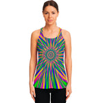 Vibrant Psychedelic Optical Illusion Women's Racerback Tank Top
