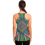 Vibrant Psychedelic Optical Illusion Women's Racerback Tank Top