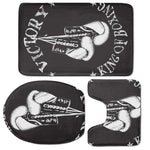Victory King Of Boxing Print 3 Piece Bath Mat Set