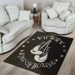 Victory King Of Boxing Print Area Rug