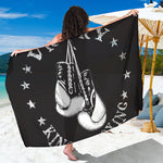 Victory King Of Boxing Print Beach Sarong Wrap