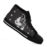 Victory King Of Boxing Print Black High Top Shoes