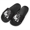 Victory King Of Boxing Print Black Slide Sandals