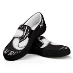 Victory King Of Boxing Print Black Slip On Shoes