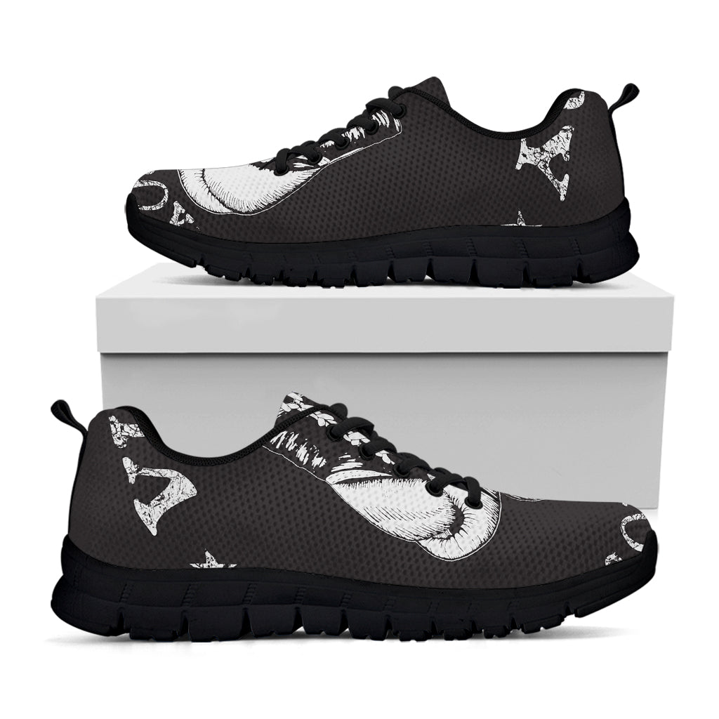 Victory King Of Boxing Print Black Sneakers