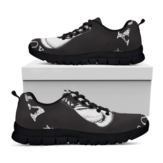 Victory King Of Boxing Print Black Sneakers