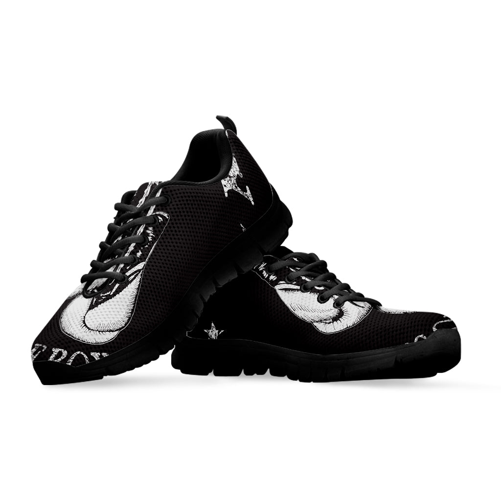Victory King Of Boxing Print Black Sneakers