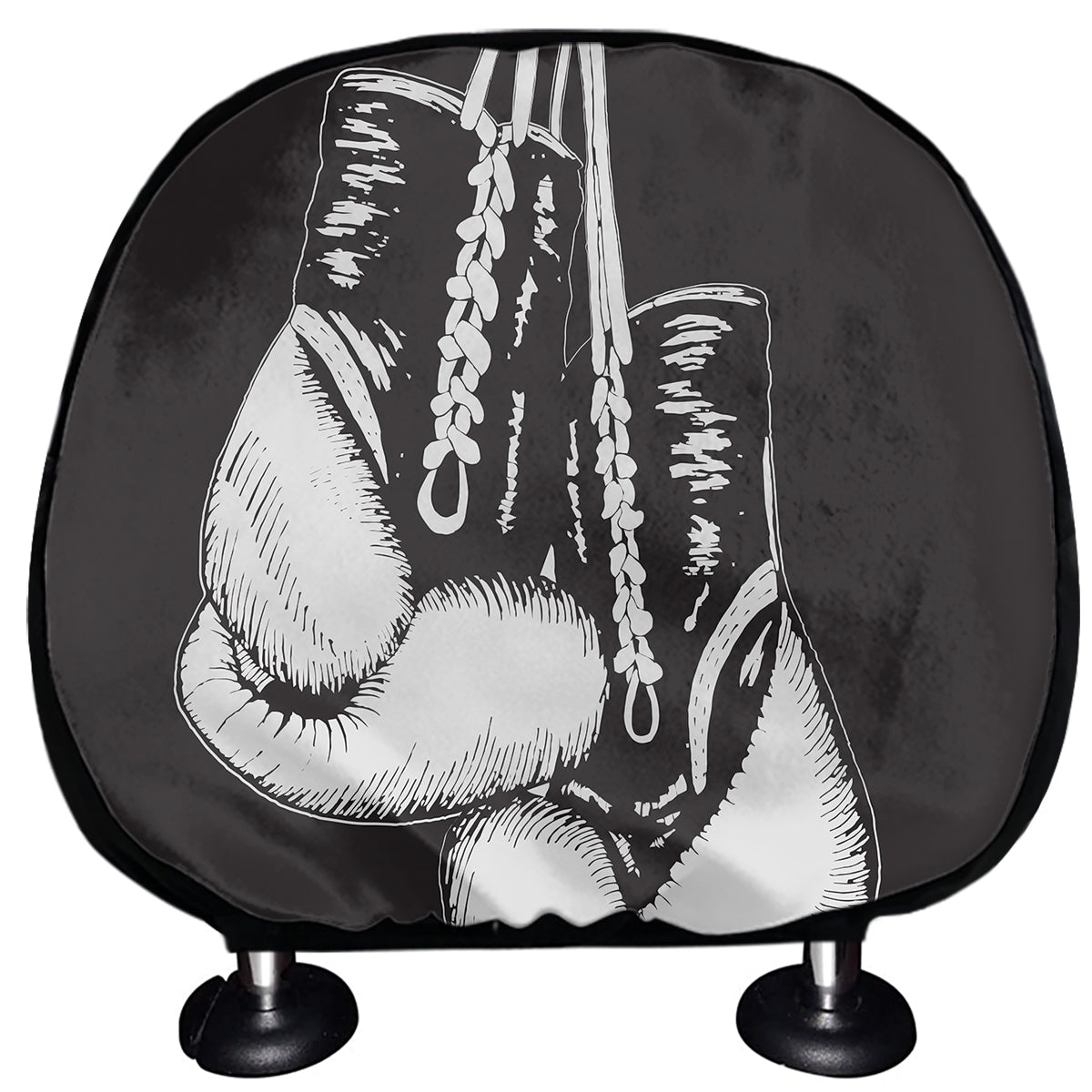 Victory King Of Boxing Print Car Headrest Covers