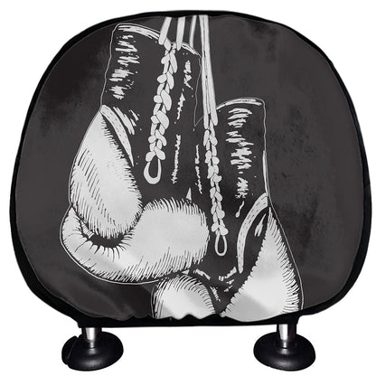 Victory King Of Boxing Print Car Headrest Covers