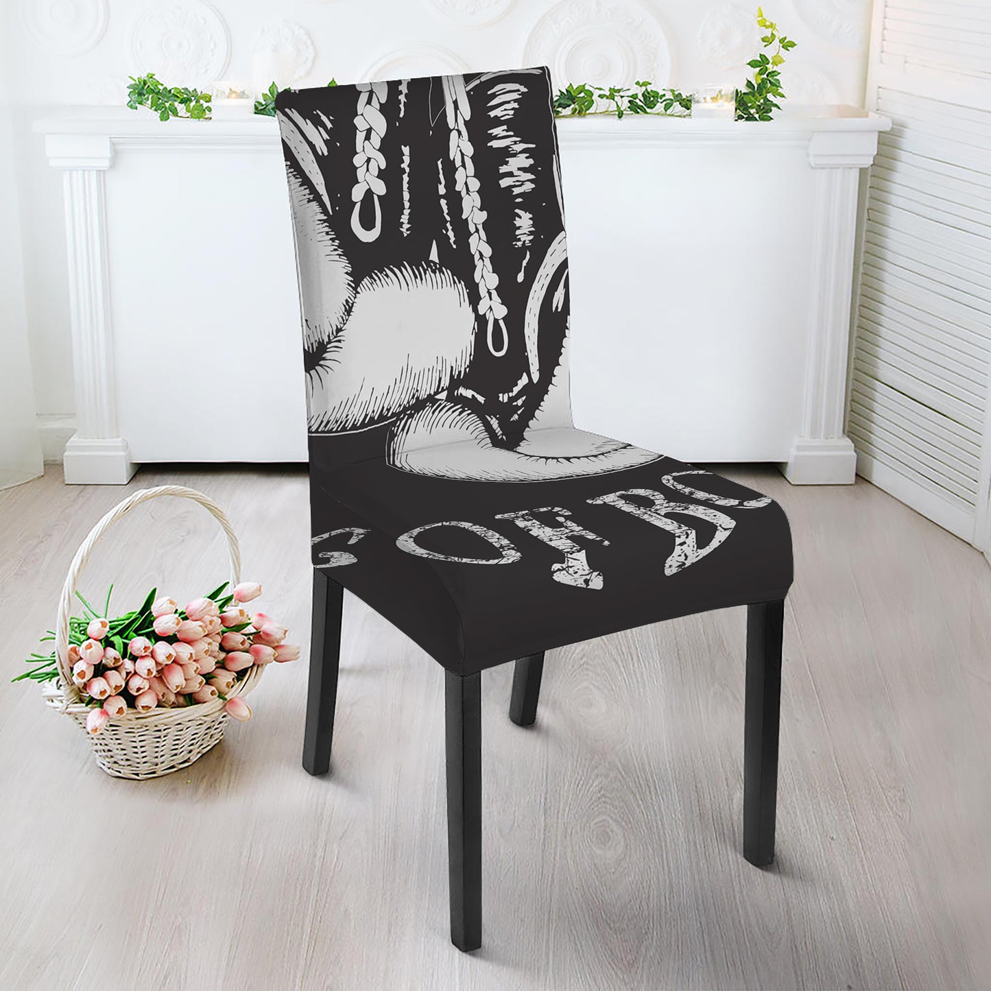 Victory King Of Boxing Print Dining Chair Slipcover