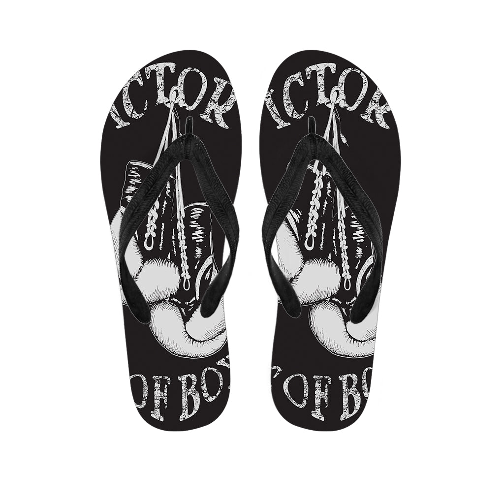 Victory King Of Boxing Print Flip Flops