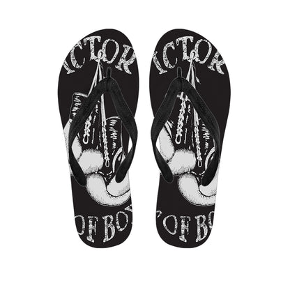 Victory King Of Boxing Print Flip Flops