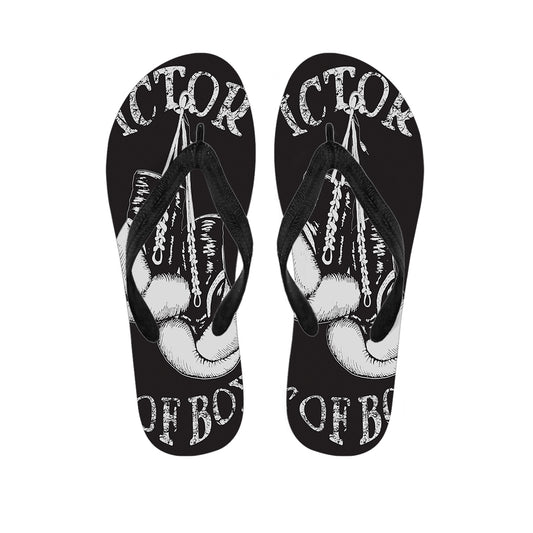 Victory King Of Boxing Print Flip Flops