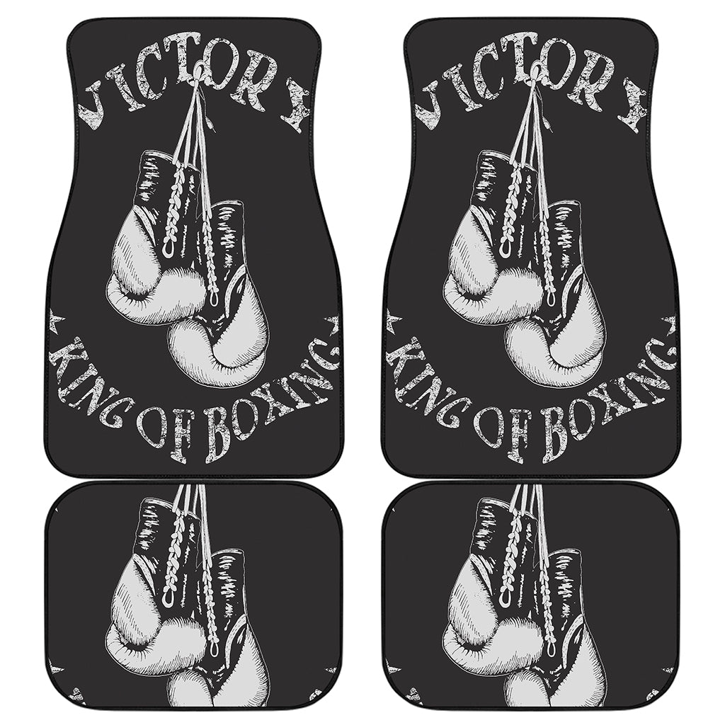 Victory King Of Boxing Print Front and Back Car Floor Mats