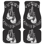 Victory King Of Boxing Print Front and Back Car Floor Mats