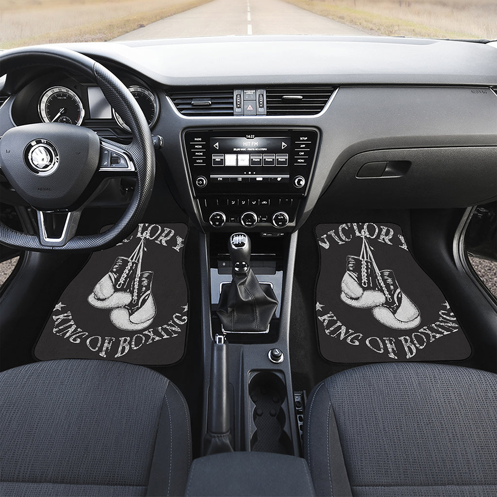 Victory King Of Boxing Print Front and Back Car Floor Mats