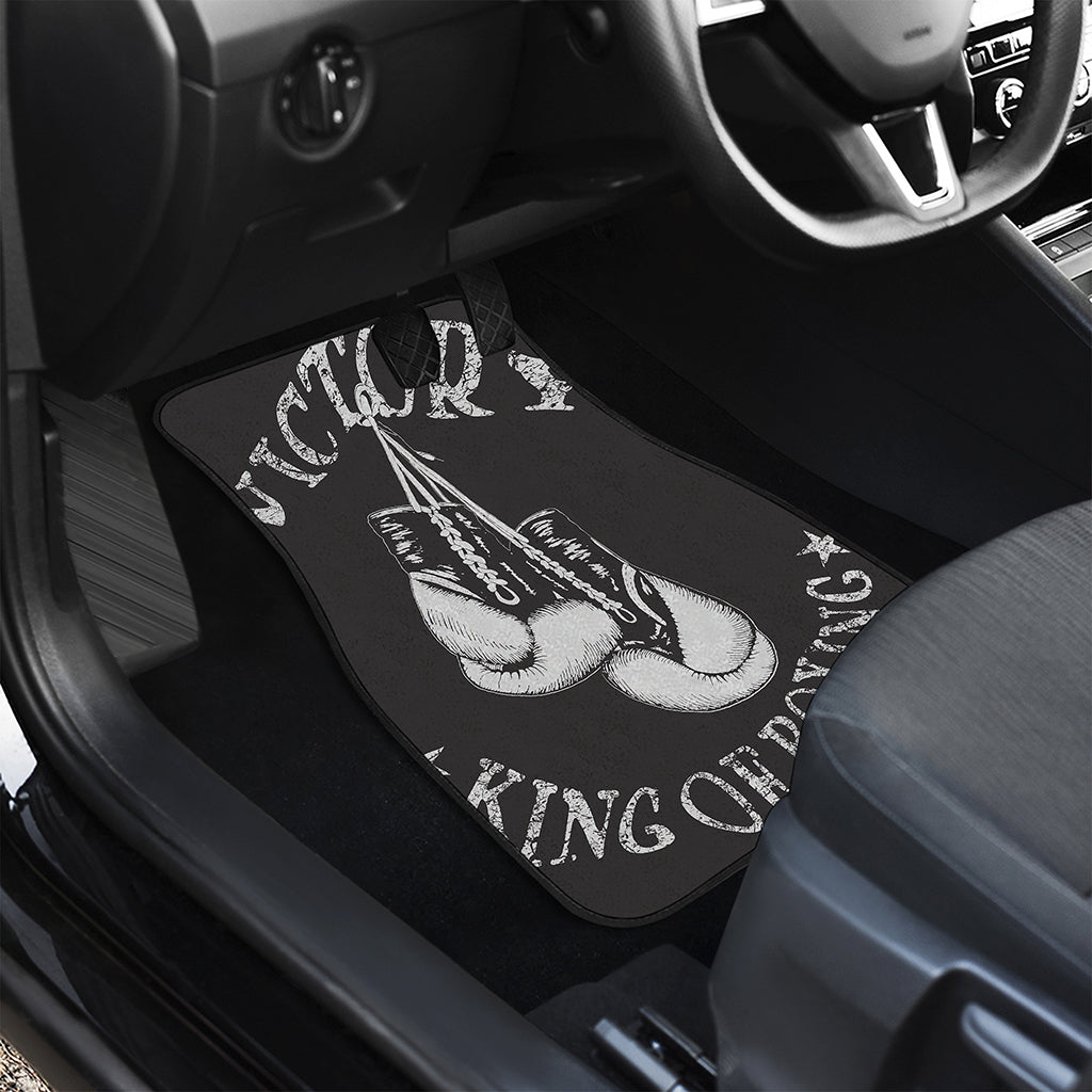 Victory King Of Boxing Print Front and Back Car Floor Mats