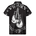 Victory King Of Boxing Print Men's Short Sleeve Shirt