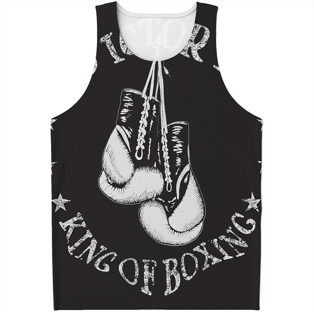 Victory King Of Boxing Print Men's Tank Top