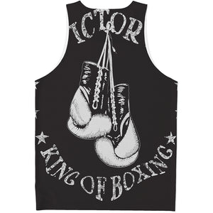 Victory King Of Boxing Print Men's Tank Top