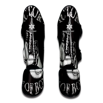 Victory King Of Boxing Print Muay Thai Shin Guard