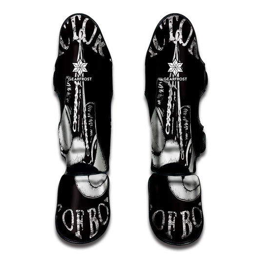 Victory King Of Boxing Print Muay Thai Shin Guard