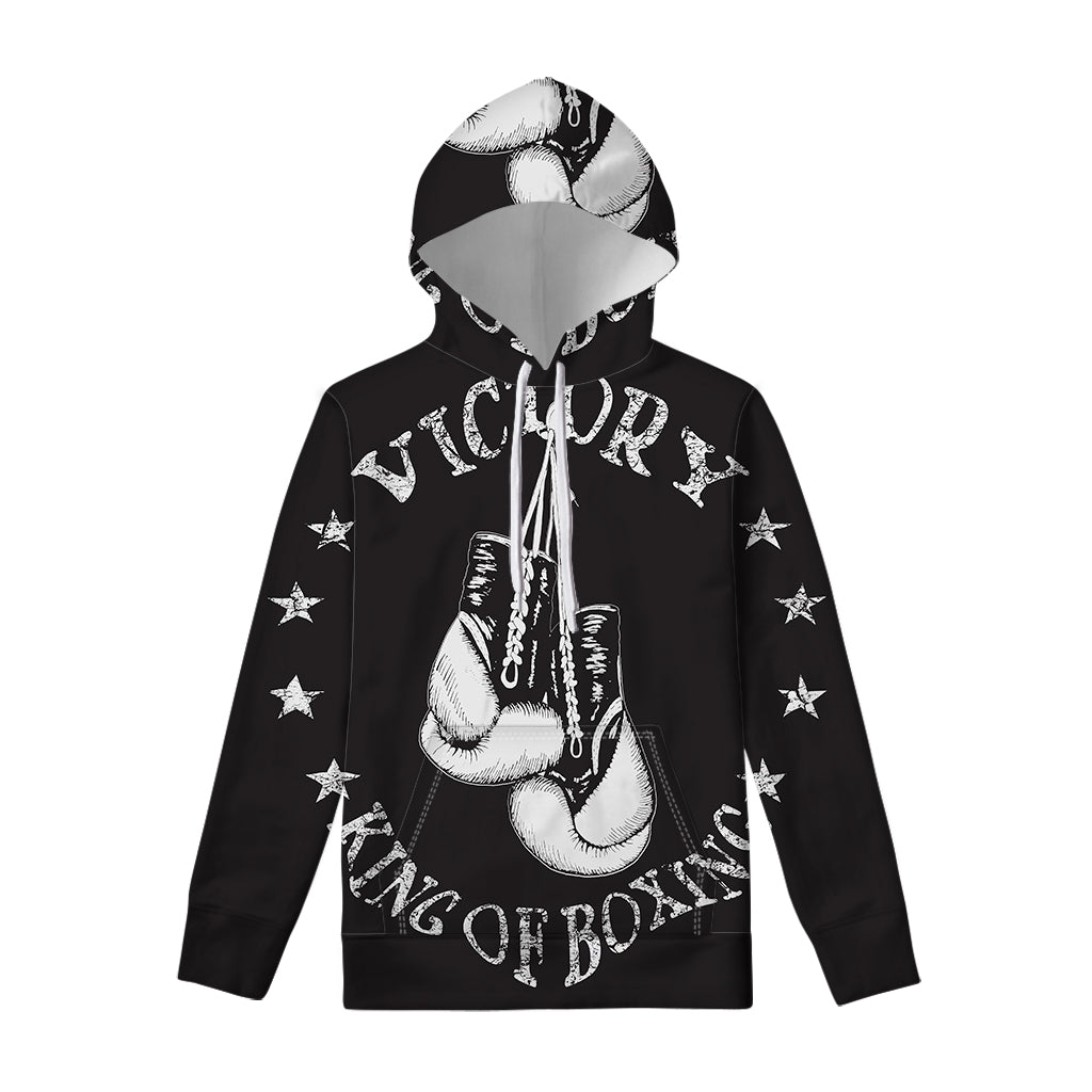 Victory King Of Boxing Print Pullover Hoodie
