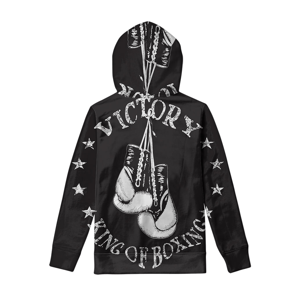Victory King Of Boxing Print Pullover Hoodie
