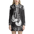 Victory King Of Boxing Print Pullover Hoodie Dress