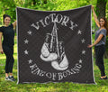 Victory King Of Boxing Print Quilt