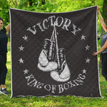 Victory King Of Boxing Print Quilt