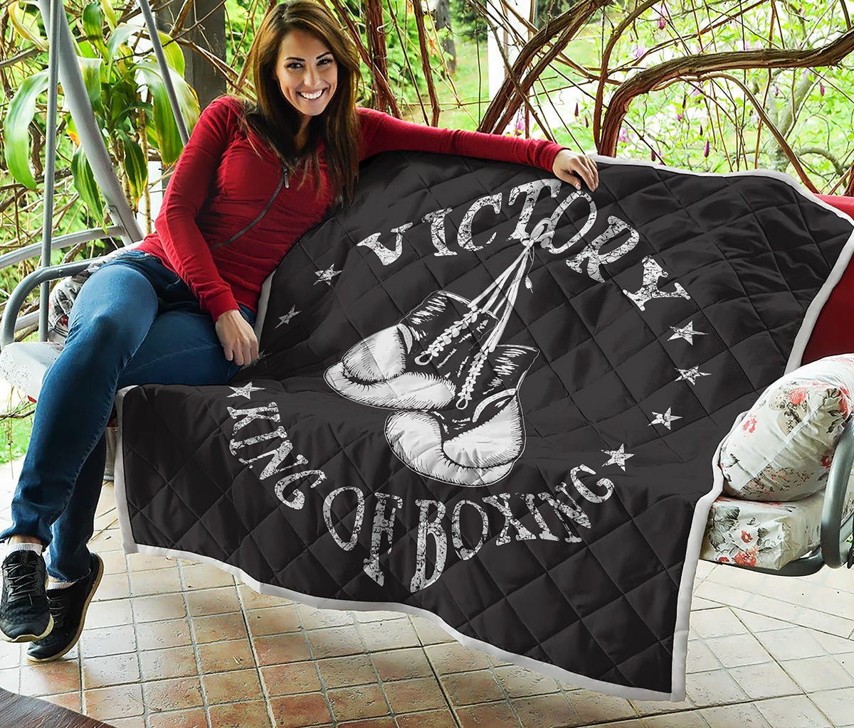 Victory King Of Boxing Print Quilt