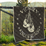 Victory King Of Boxing Print Quilt