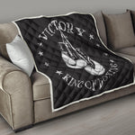Victory King Of Boxing Print Quilt