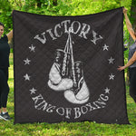 Victory King Of Boxing Print Quilt