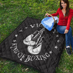 Victory King Of Boxing Print Quilt